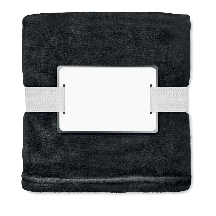 MO6804-03Logan RPET-Flanell Fleece-Decke_ Schwarz