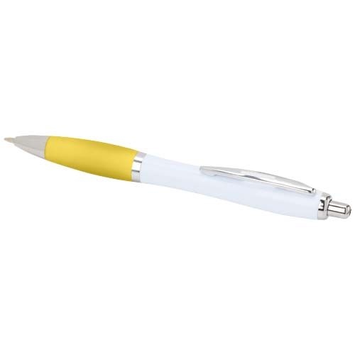 PF107973-1Nash Kugelschreiber aus recyceltem Kunststoff _blaue Mine_ gelb