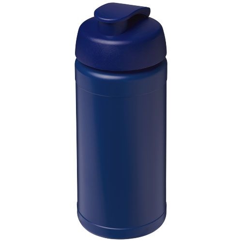 PF210461-4Baseline 500 ml recycelte Sportflasche mit Klappdeckel _ blau_blau