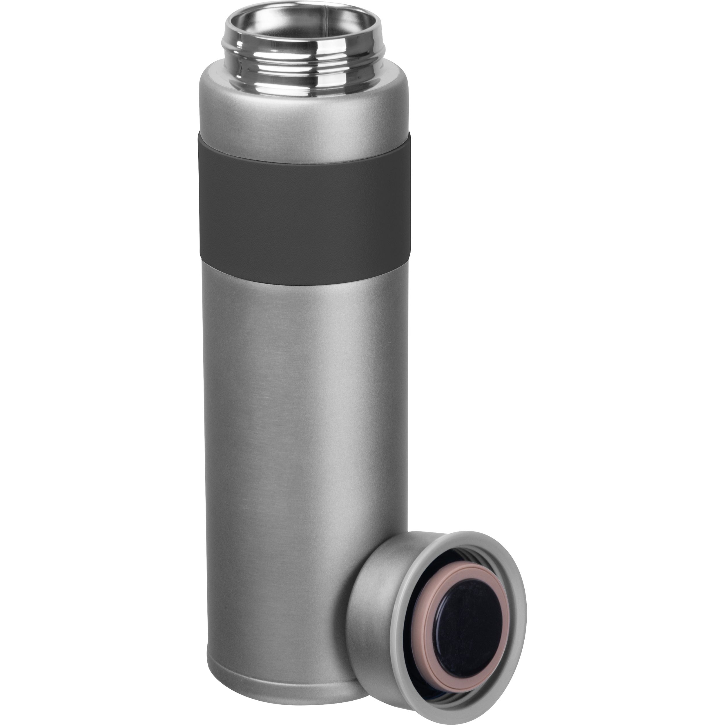 MA85488-07Vakuum Trinkflasche 600ml NICOLE_ silbergrau