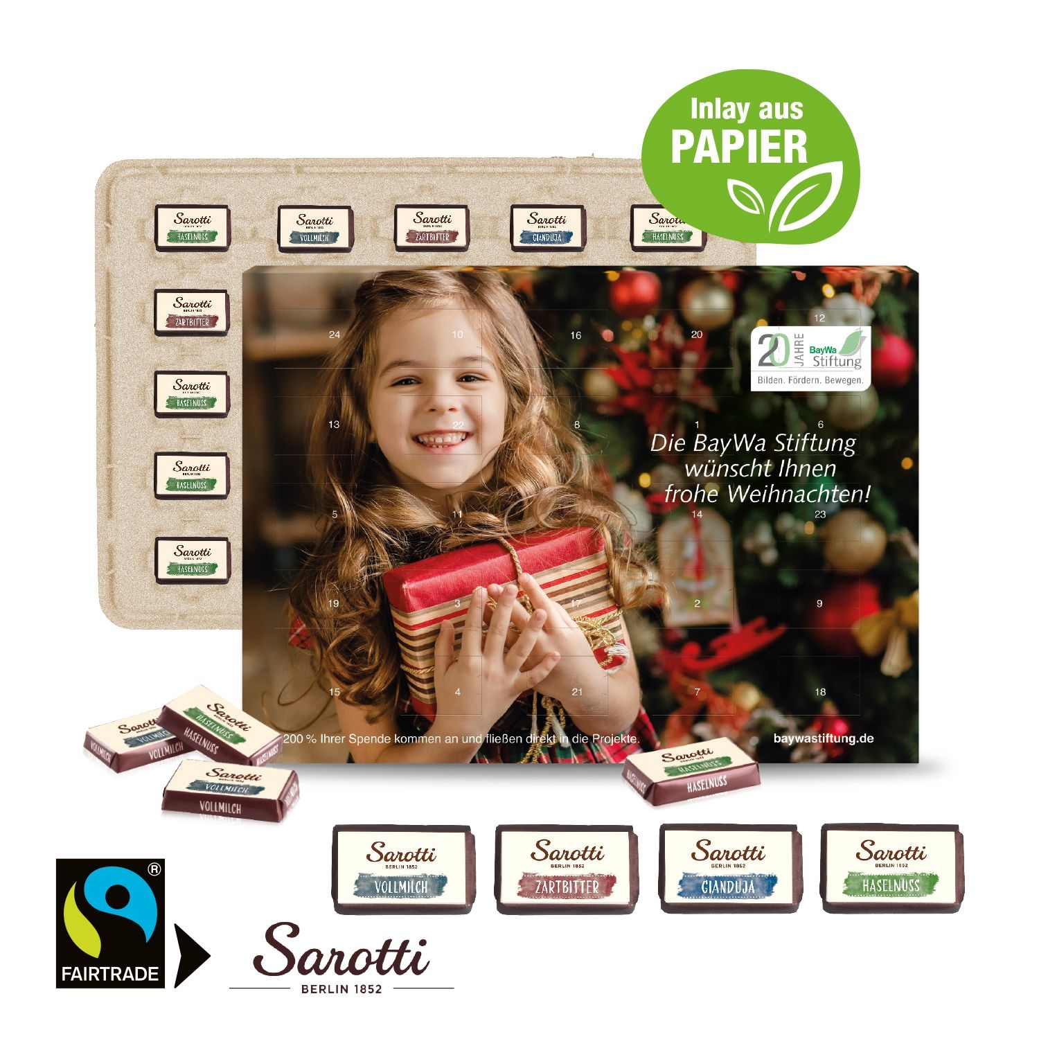 CD55396Wand-Adventskalender Sarotti _Business Exklusiv_ Inlay aus Papier