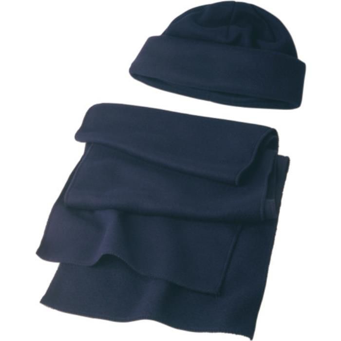 Winter-Set aus Polyester-Fleece Russo, Blau