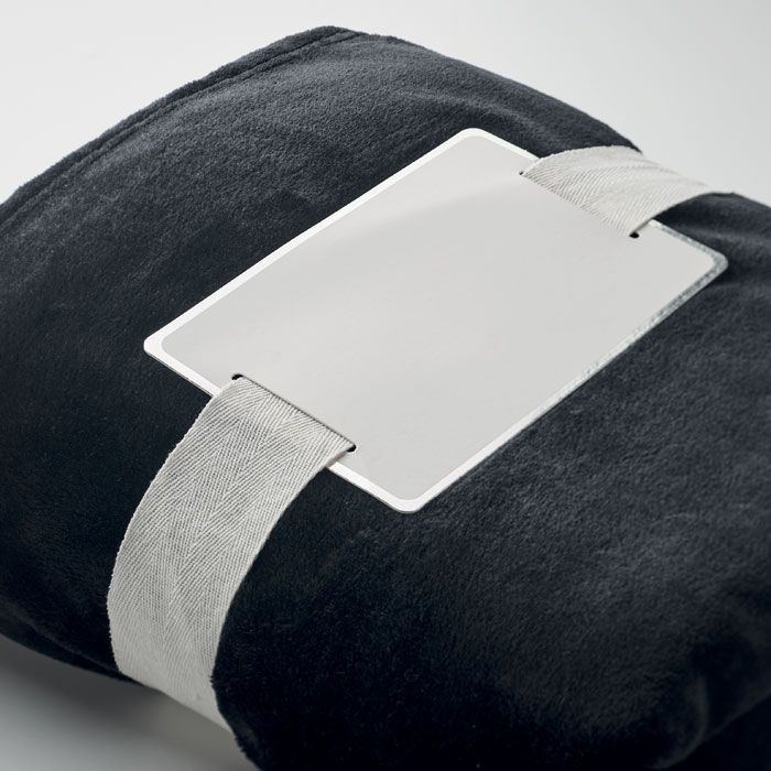 MO9088-03Davos Flanell Fleece-Decke_ schwarz