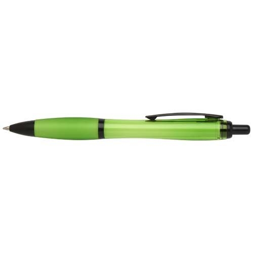PF106296-11Nash Kugelschreiber aus recyceltem Kunststoff mit schwarzen Zierelementen _schwarze Mine_ limone