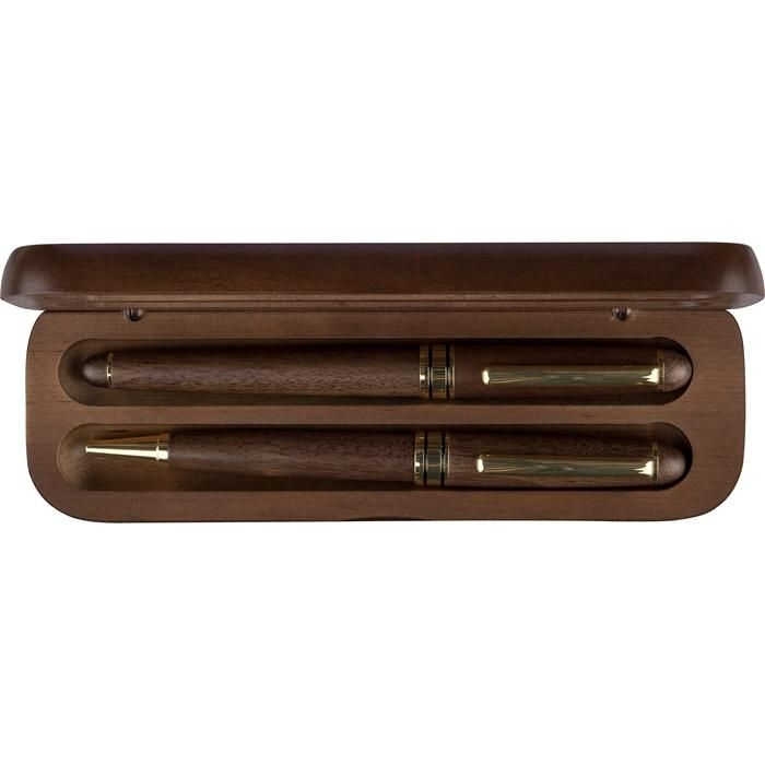 GI1349352-11Walnussholz-Stiftset Adelina_ brown