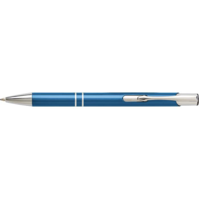 Kugelschreiber aus Aluminium Delia, Blau