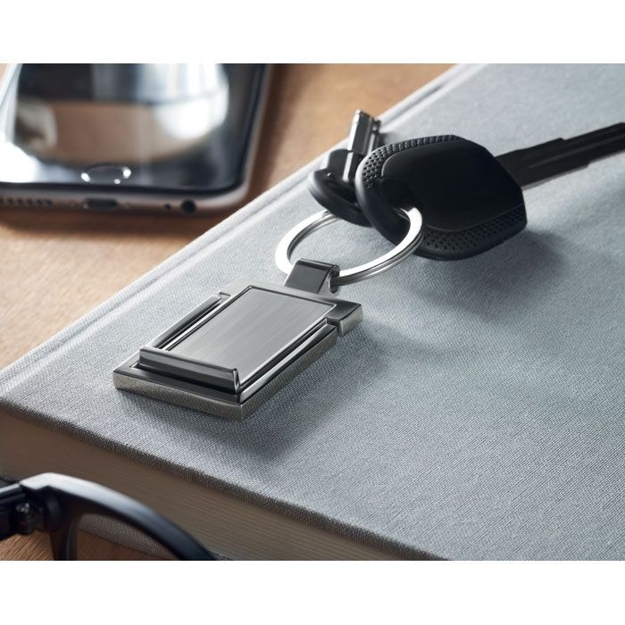 MO2186-14Stanrin Schluesselring mit Halter_ silber