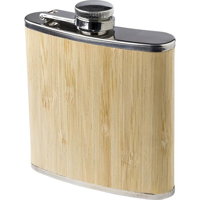 GI966233-11Flachmann aus Edelstahl und Bambus Hayden_ brown
