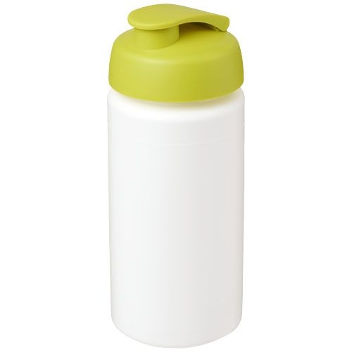 PF210072-5Baseline® Plus grip 500 ml Sportflasche mit Klappdeckel_ weiss_limone PF210072-5Baseline® Plus grip 500 ml Sportflasche mit Klappdeckel_ weiss_limone