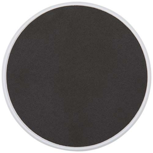 PF124463-1Alcor Klappbare magnetische Smartphonehalterung aus recyceltem Kunststoff mit Bambusdetails_ weiss