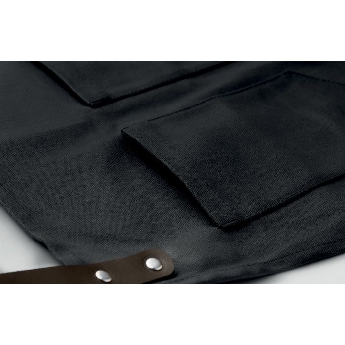 MO9237-03Chef Kochschuerze Leder_ Schwarz