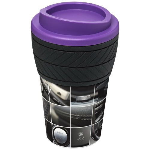 PF210088-11Brite-Americano® 350 ml Isolierbecher mit Schutzring Reifen-Design_ lila PF210088-11Brite-Americano® 350 ml Isolierbecher mit Schutzring Reifen-Design_ lila