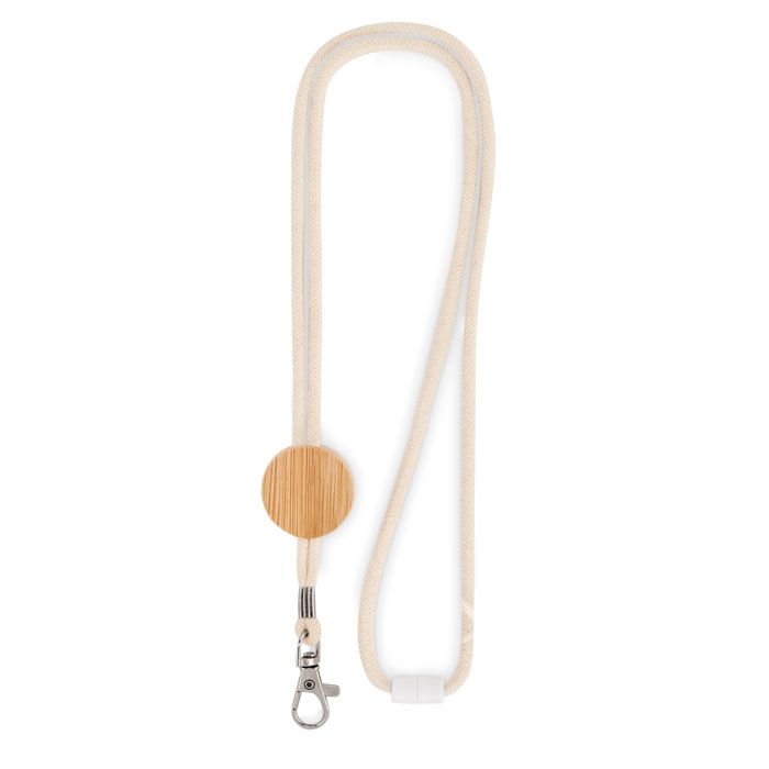 MO6830-13Kara Lanyard mit Metallkarabiner_ Beige