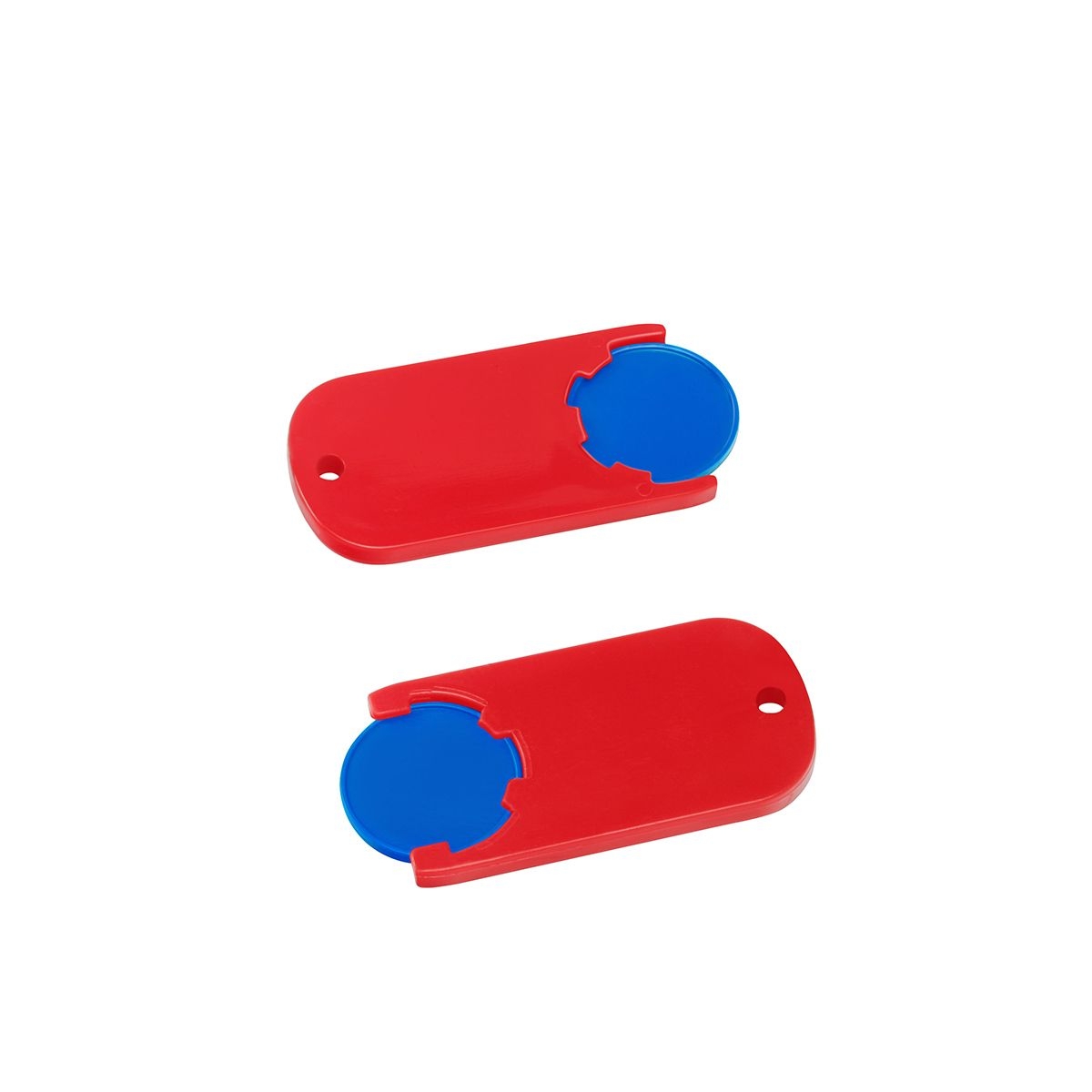 HE7439-3-1Chiphalter mit 1€-Chip _Alpha_ blau_ rot HE7439-3-1Chiphalter mit 1€-Chip _Alpha_ blau_ rot
