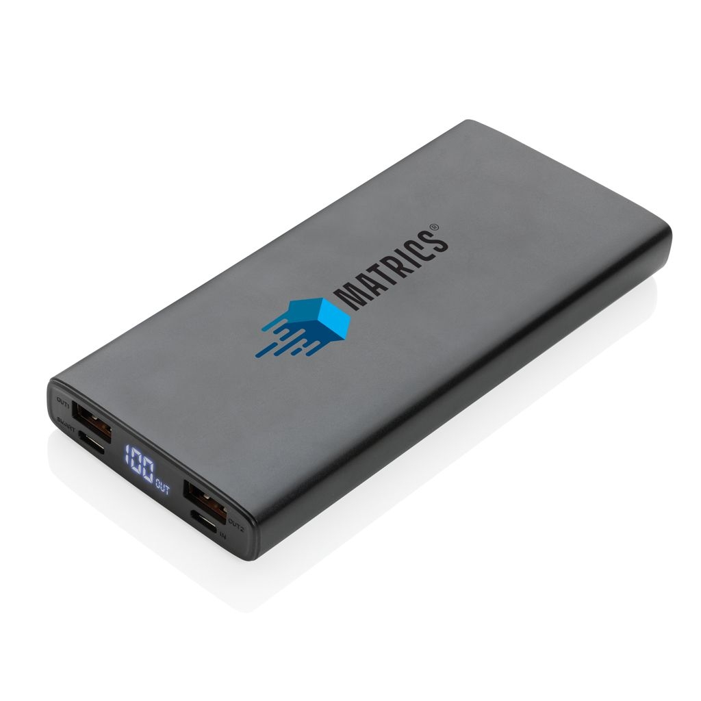 XDP322_24-118W PD Powerbank mit 10.000 mAh aus Aluminium_ schwarz