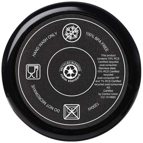 PF100801-6Melbourne 1200 ml RCS-zertifizierter Isolierbecher mit Strohhalm_ schwarz