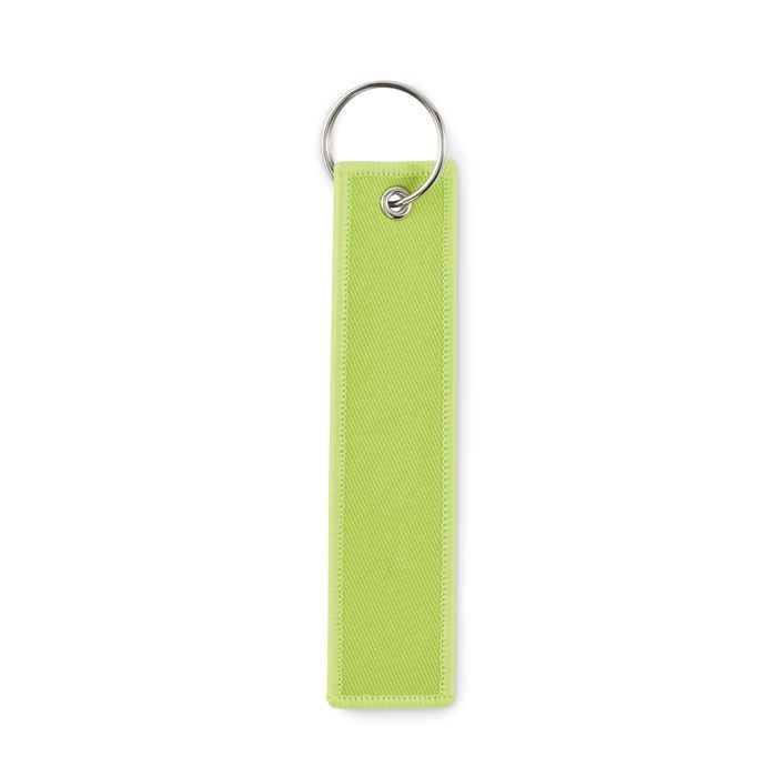MO2463-68Takeoff Schluesselring Polyester Tag_ neon gruen