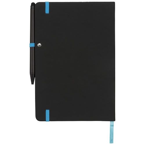 PF210210-1Noir Edge A5 Notizbuch mit farbigem Rand_ schwarz_blau