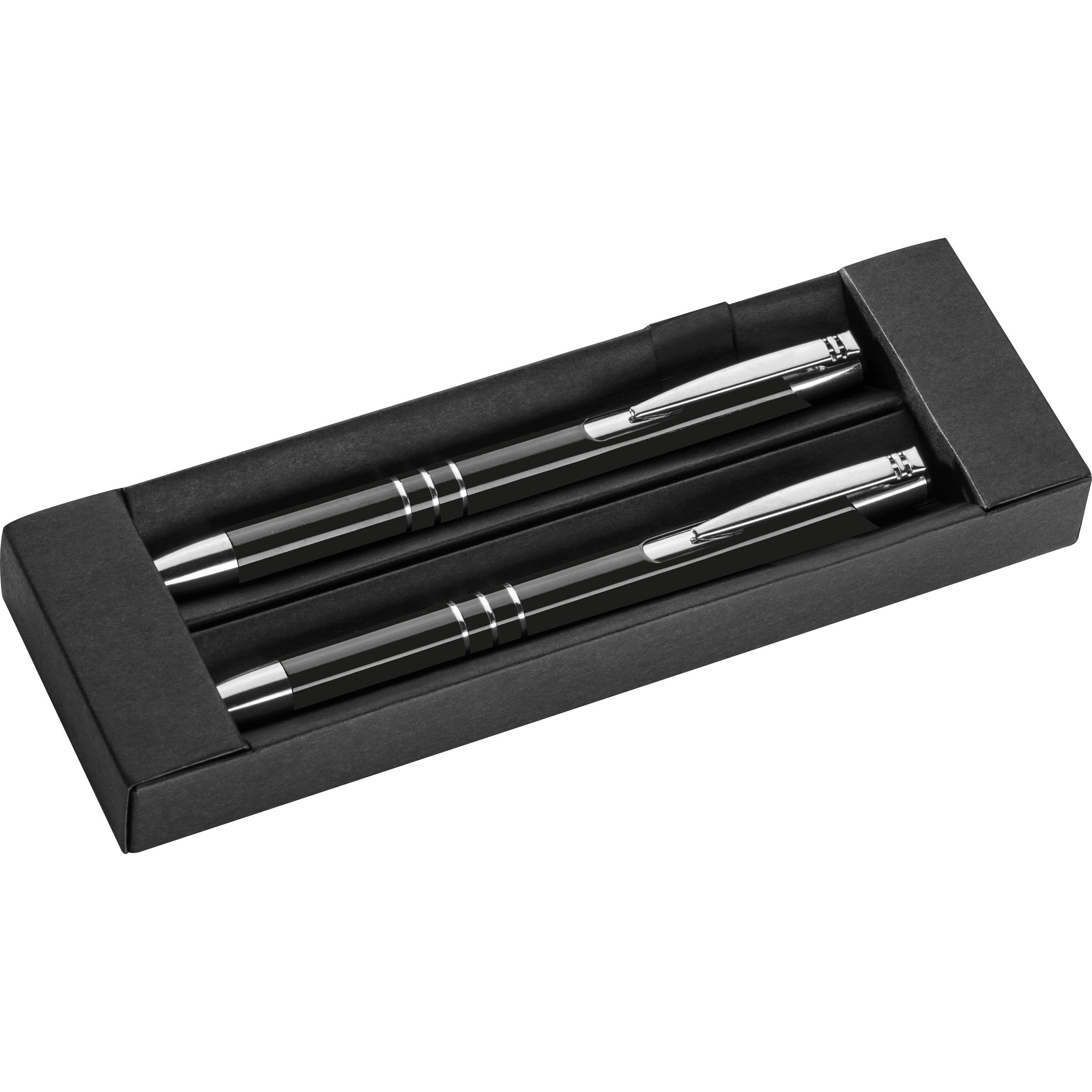 MA13330-03Schreibset mit Kugelschreiber und Druckbleistift aus Metall_ schwarz MA13330-03Schreibset mit Kugelschreiber und Druckbleistift aus Metall_ schwarz