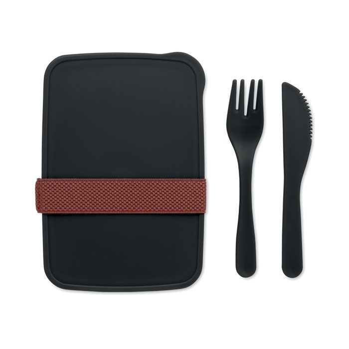 MO6254-03Sunday Lunchbox mit Besteck_ Schwarz