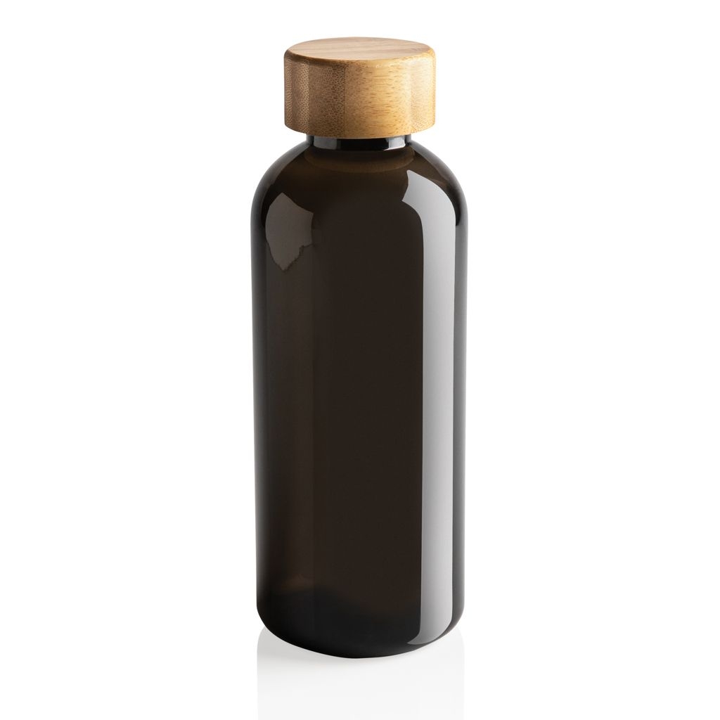 XDP433.09-1RCS rPET Flasche mit Bambus-Deckel_ schwarz
