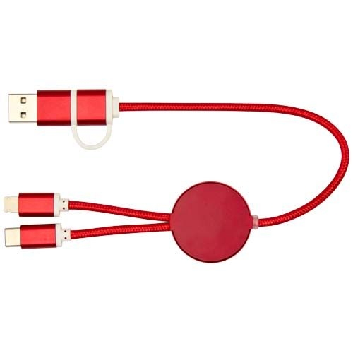 PF124424-1Alasia 30 cm 5-in-1 Kabel aus recyceltem Kunststoff fuer Datenuebertragung und 27W Schnellladung_ rot