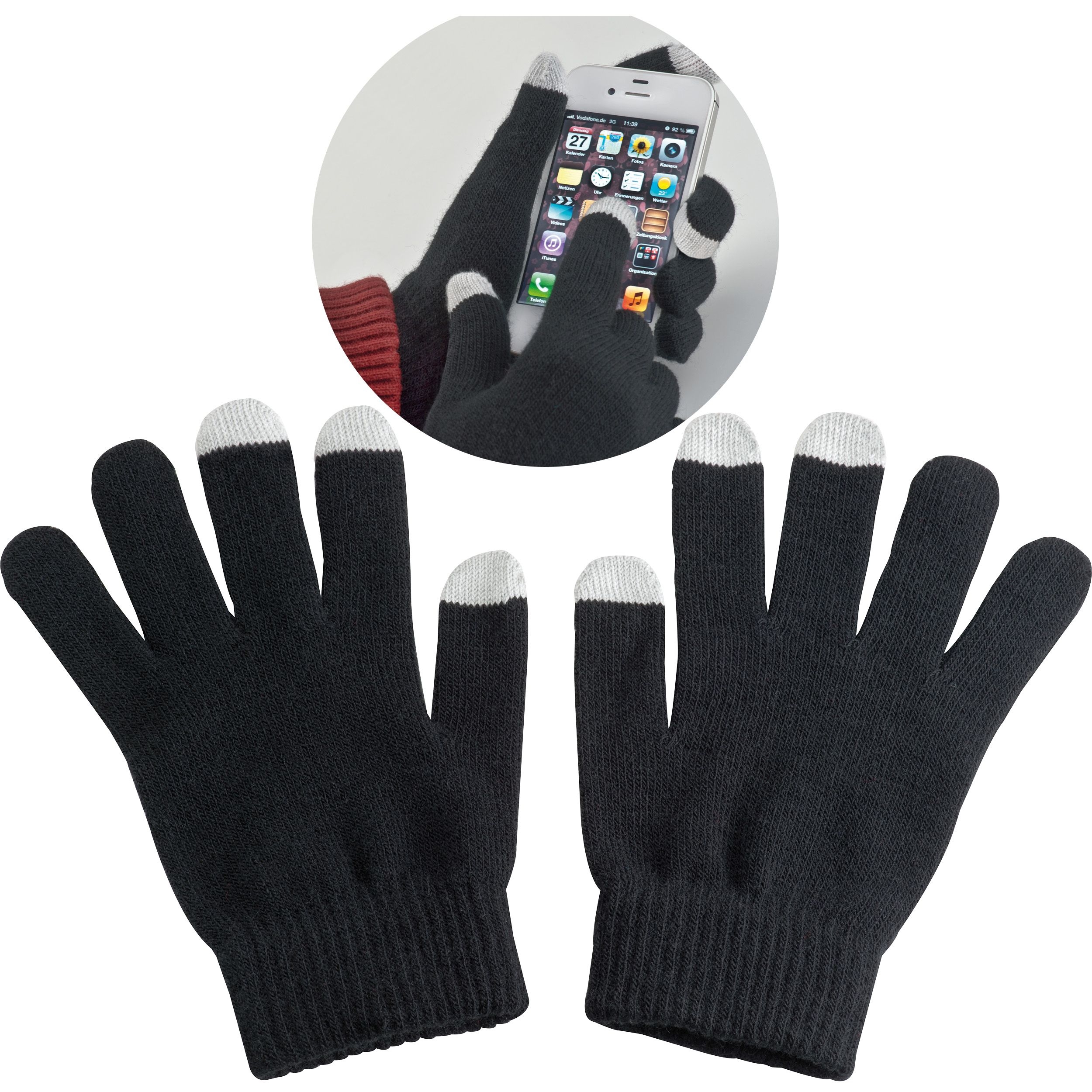 MA98765-03Handschuhe aus Acryl mit  Touch-Spitzen_ schwarz