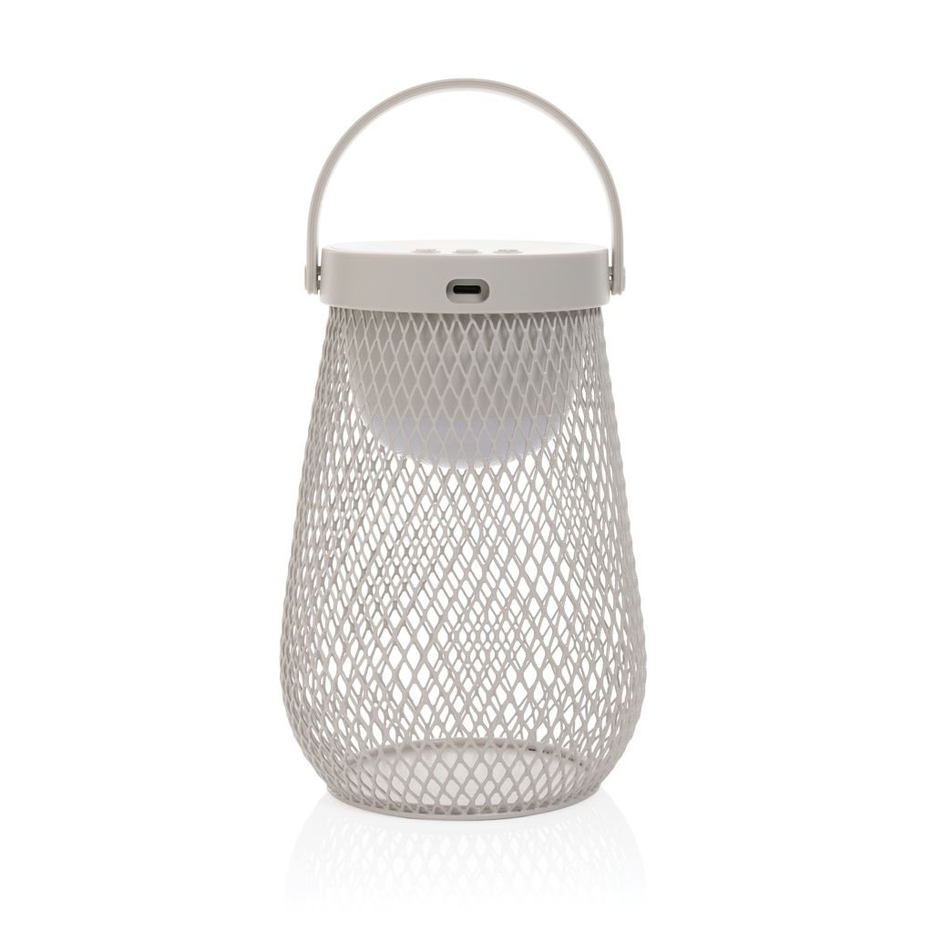 XDP513.75-02Aurora USB-Tischlampe aus RCS recyceltem ABS_ grau