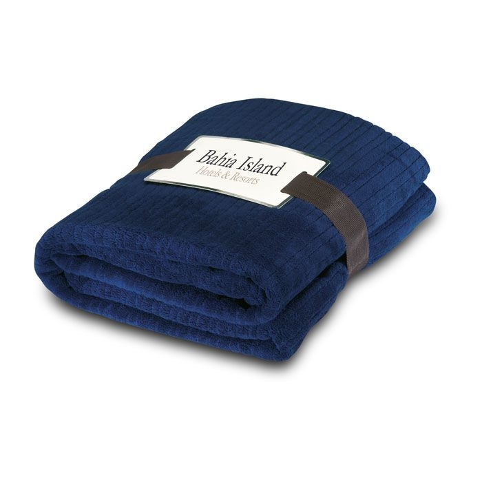 MO7246-04Cap Code Fleece-Decke_ blau