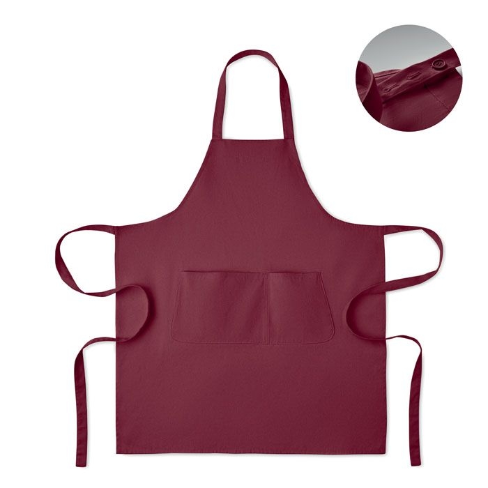 MO2249-02Gamma Kuechenschuerze Organic Cotton_ bordeaux