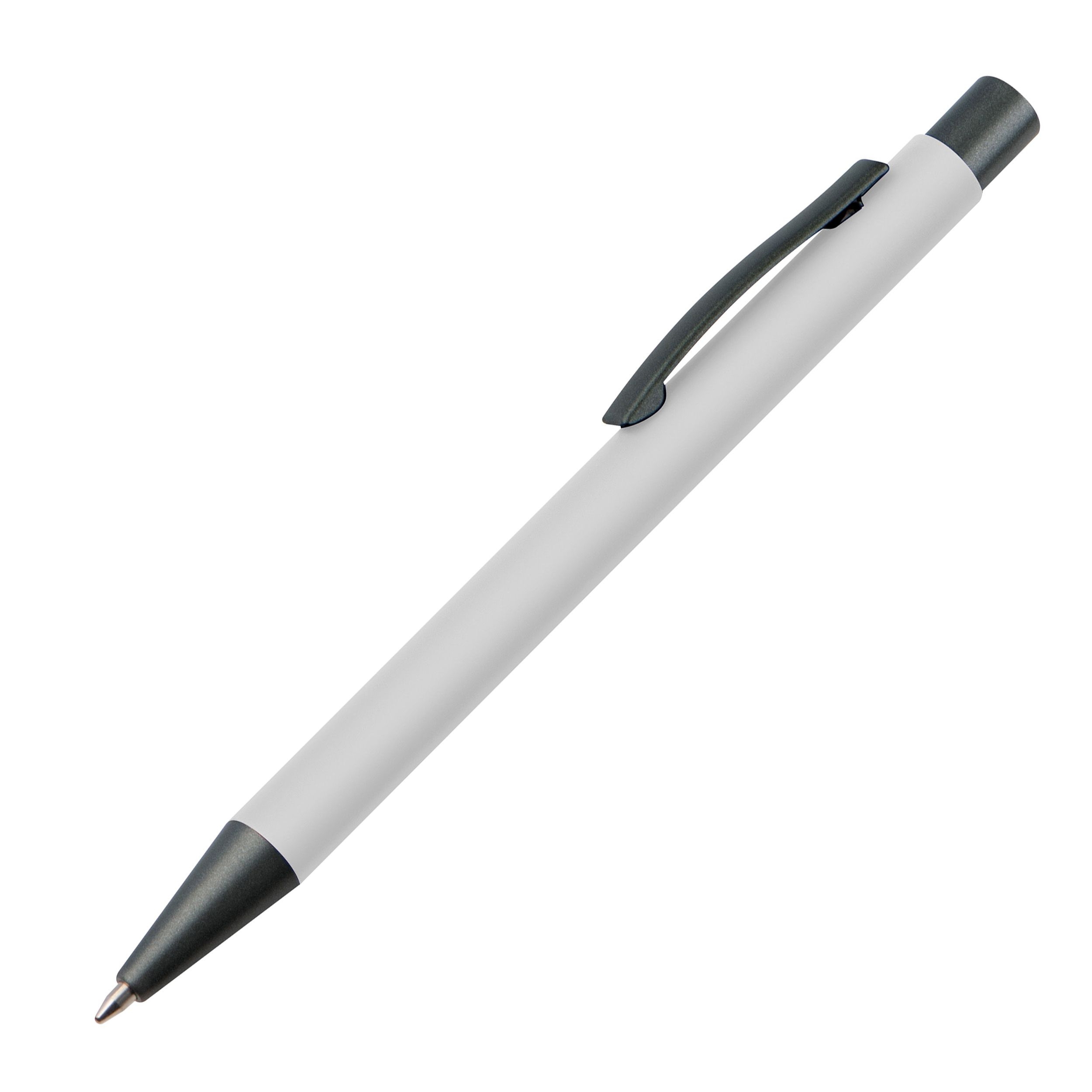 MA10945-06Matter Kugelschreiber mit Metallclip  _ weiss