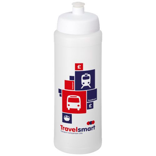 Baseline® Plus grip 750 ml Sportflasche mit Sportdeckel, transparent,weiß