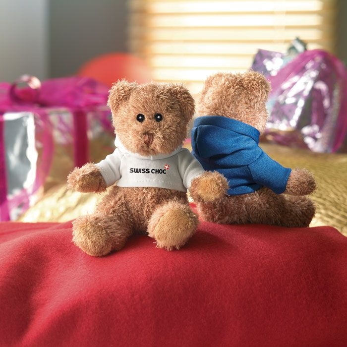 MO7375-06Johnny Teddybaer mit Hoody_ Weiss