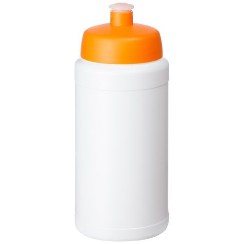 PF210688-8Baseline® Plus 500 ml Flasche mit Sportdeckel_ weiss_orange