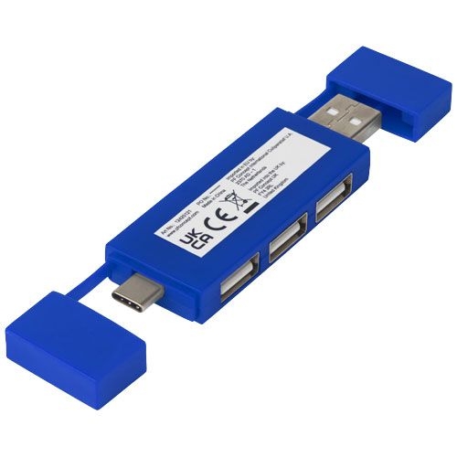 PF124251-3Mulan doppelter USB 2.0-Hub_ royalblau