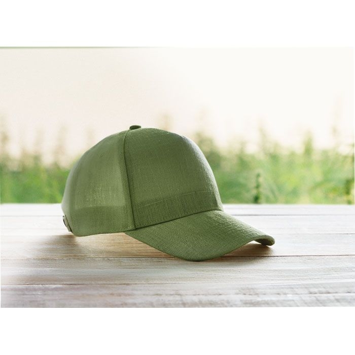 MO6176-09Naima Cap Hanf Baseball Kappe 5 Panele_ Gruen