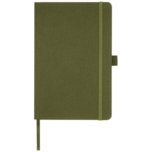 PF107763-9Honua A5 Notizbuch aus recyceltem Papier mit Cover aus recyceltem PET_ waldgruen