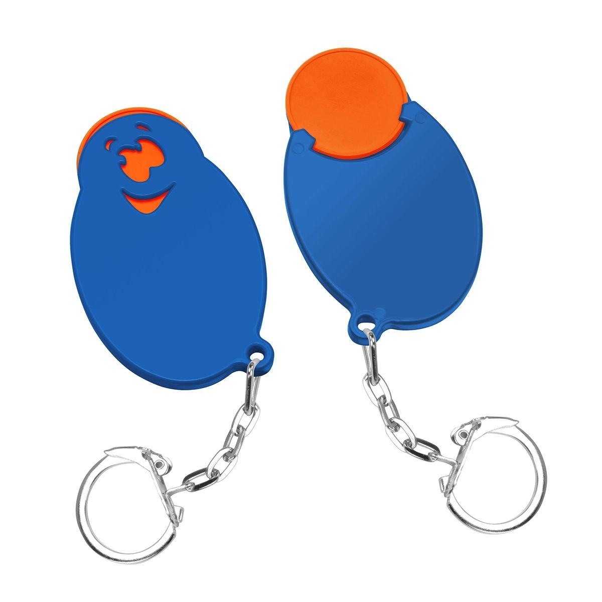 HE7855K-5-3Chiphalter mit 1€-Chip _Gesicht_ orange_ blau