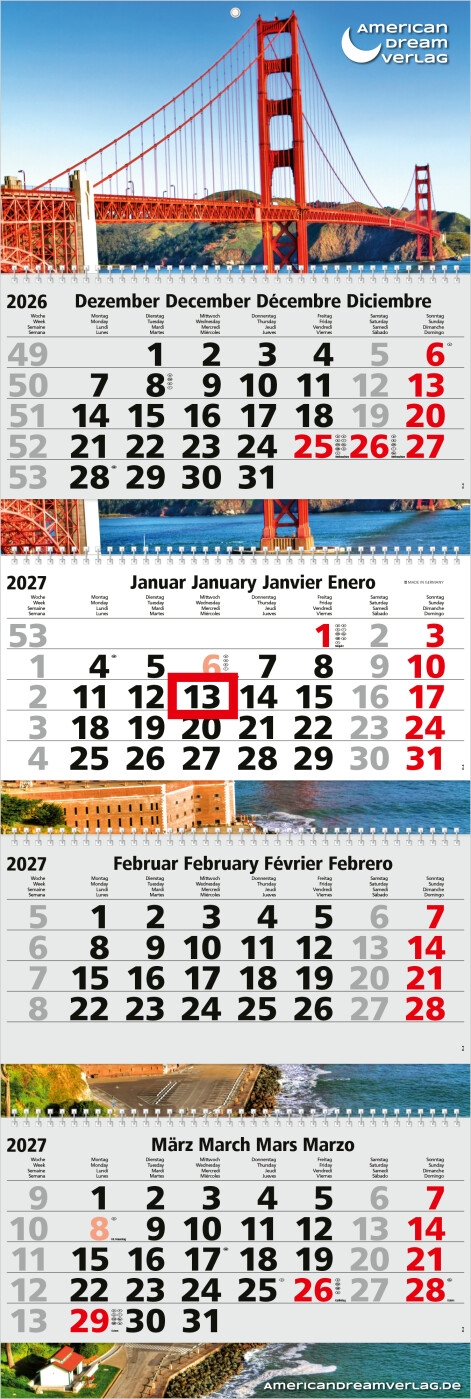 GE00484-Monatskalender Quadro Wire-O 4