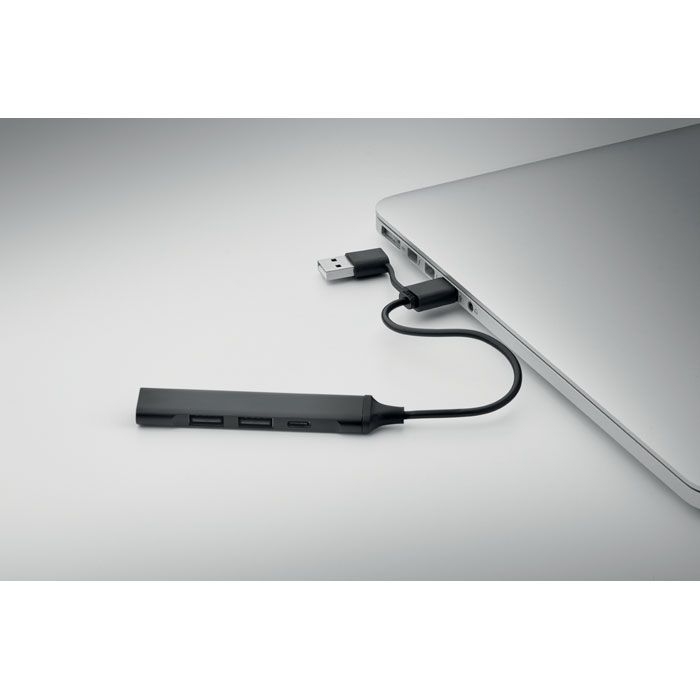 MO2294-03Current 4 Port USB Hub_ schwarz