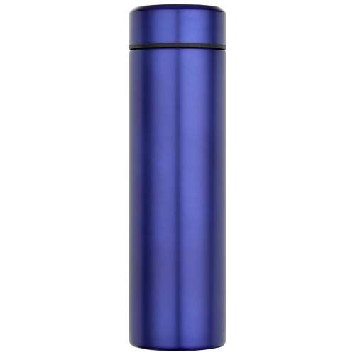 PF100826-3Taylor 450 ml Doppelwand Isolierflasche aus Edelstahl mit Teesieb_ blau