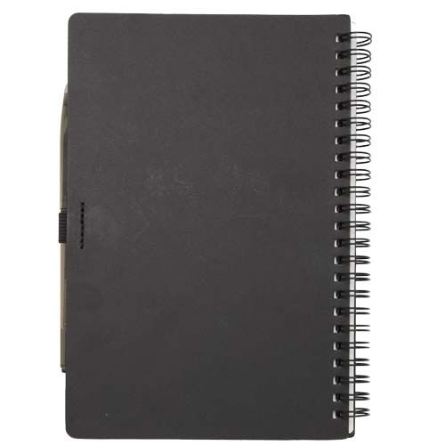 PF107986-3Slate A5 wiederverwendbares Hardcover Notizbuch und Stiftset _schwarze Mine_ schwarz
