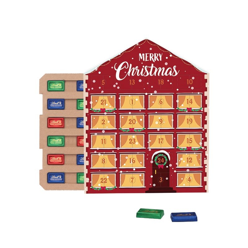 JG20097Taefelchen Adventskalender Haus ECO Lindt