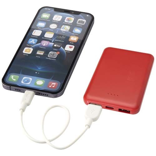 PF124383-3Asama 5000 mAh Typ-C Powerbank aus recyceltem Kunststoff_ ziegelstein