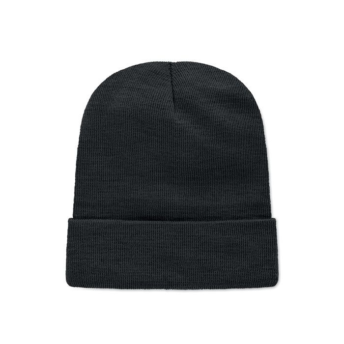 MO2359-03Capnit Beanie RPET-Polyester_ Schwarz