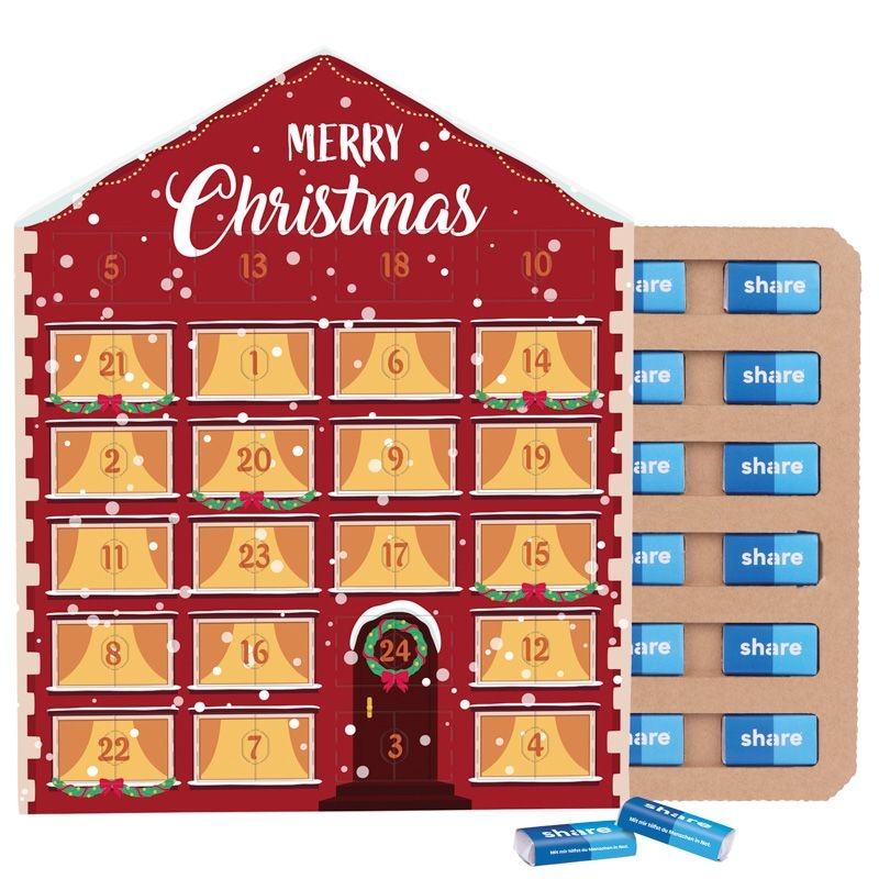 JG20099Taefelchen Adventskalender Haus ECO
