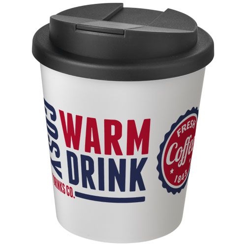 PF210699-1Americano® Espresso 250 ml Isolierbecher mit auslaufsicherem Schraubverschluss_ weiss_schwarz