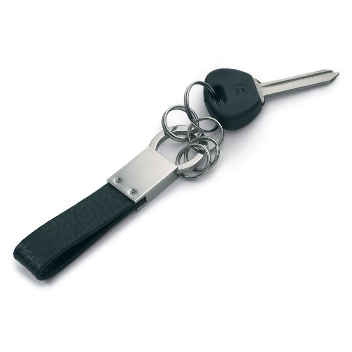 Genuine Schlüsselring, schwarz