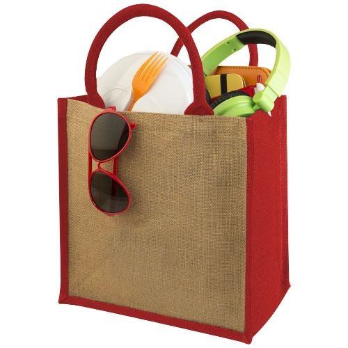 PF120134-4Chennai Jute Tragetasche 16L_ natur_rot