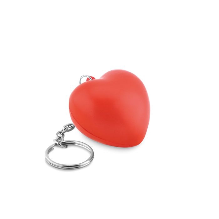 MO9210-05Lovy Ring Schluesselring mit PU Herz_ Rot